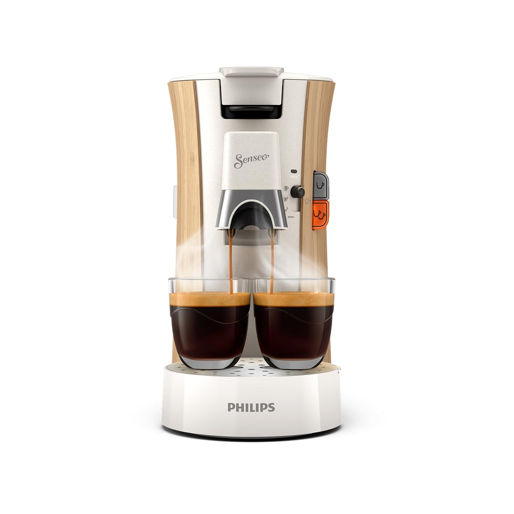 SENSEO Select Machine à Café à Dosettes, Intensity Plus, Fonction Mémo, Crema Plus, Blanc Soie – CSA240/06