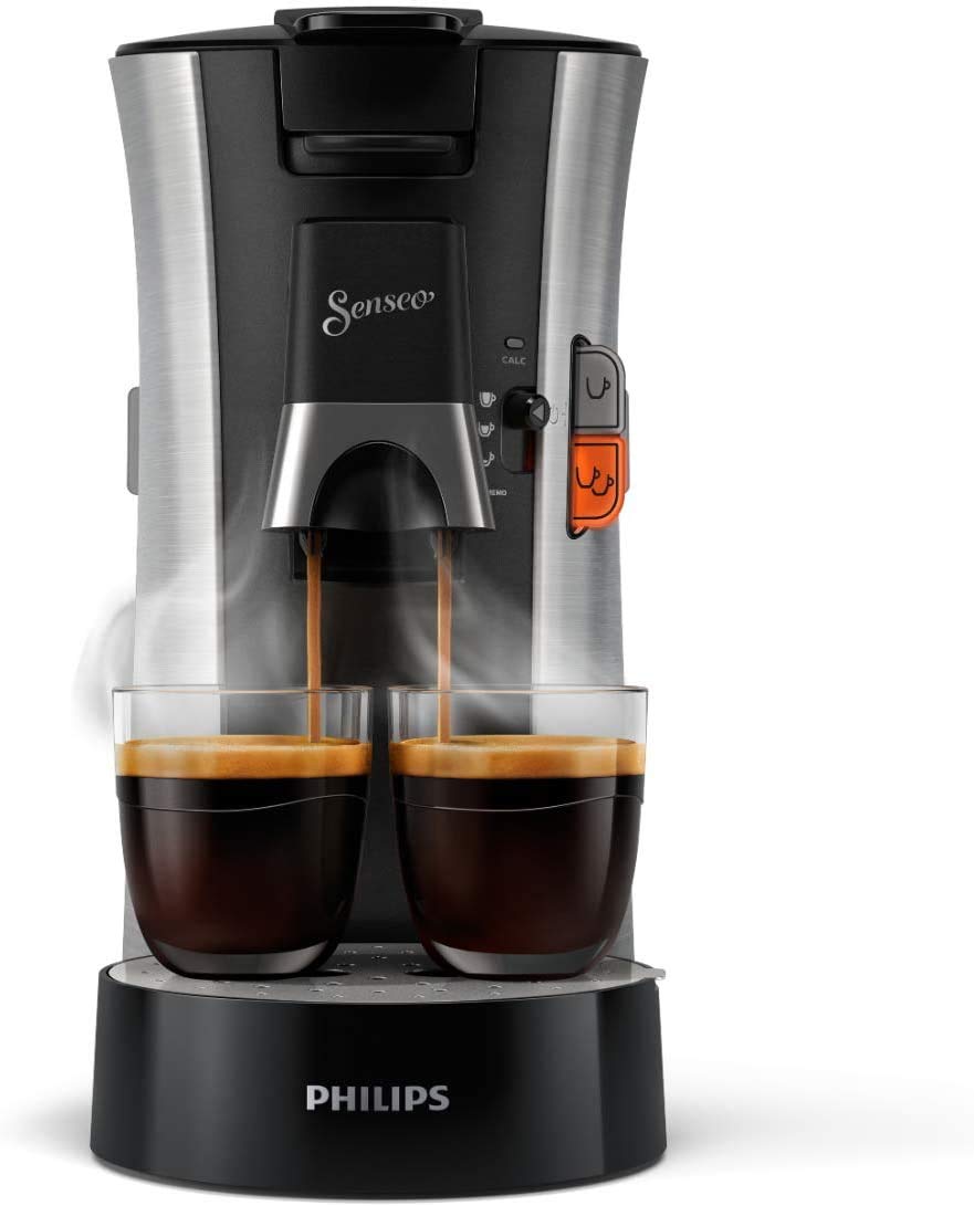 SENSEO Select Machine à Café à Dosettes, Intensity Plus, Crema Plus, Fonction Mémo, Sauge – CSA250/11
