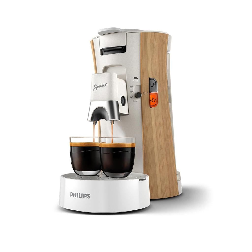 SENSEO Select Machine à Café à Dosettes, Intensity Plus, Fonction Mémo, Crema Plus, Blanc Soie – CSA240/06