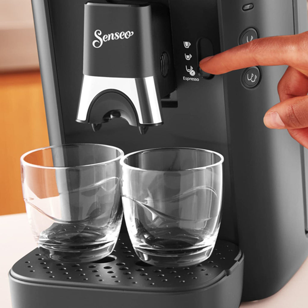 SENSEO Maestro Machine à Café à Dosettes, Réservoir 1,2 L, Intense Plus, Fonction Mémo, Noir – CSA260/61
