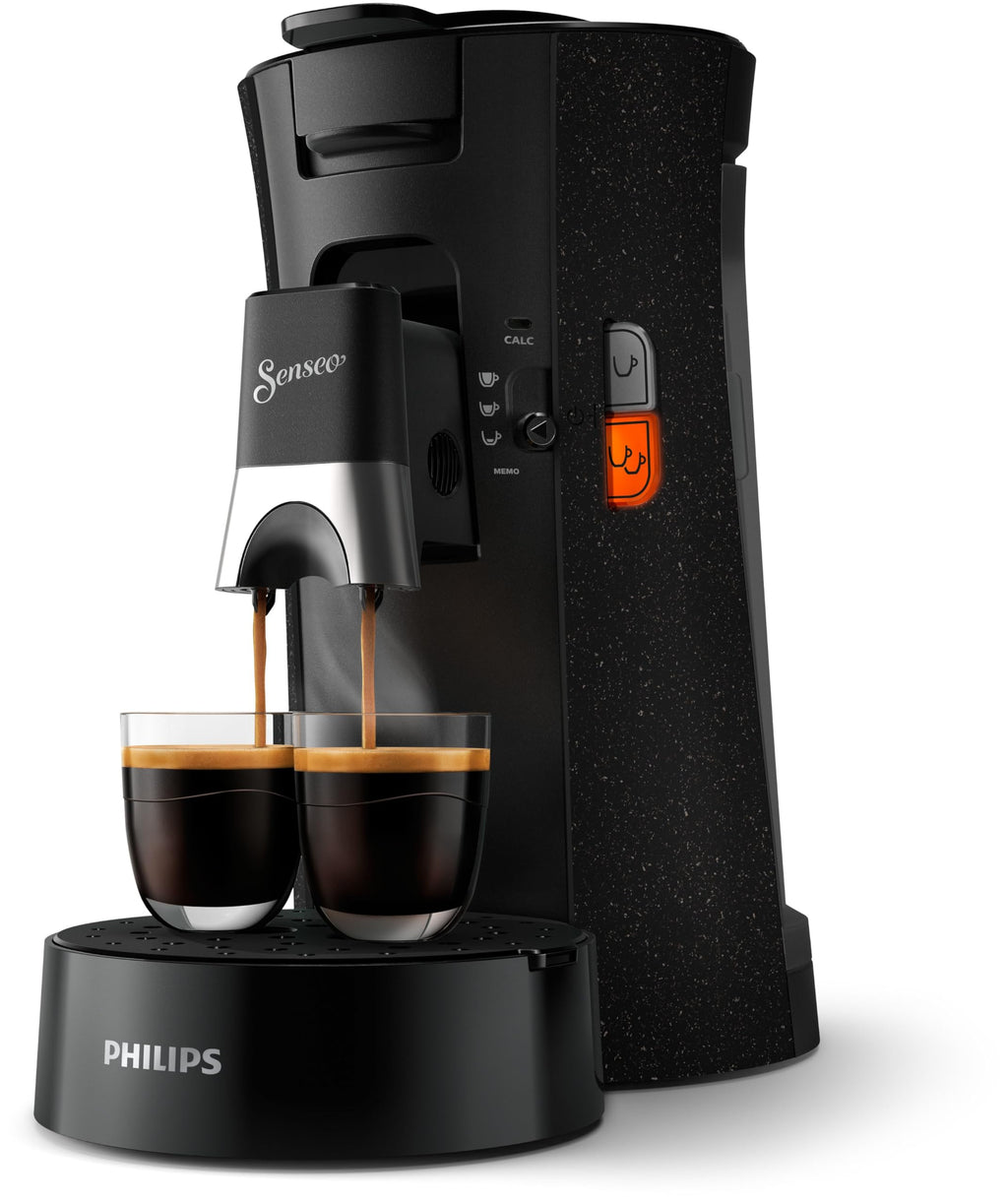 SENSEO Select Eco Machine à Café à Dosettes, Intensity Plus, Crema Plus, Fonction Mémo, Noir – CSA240/21