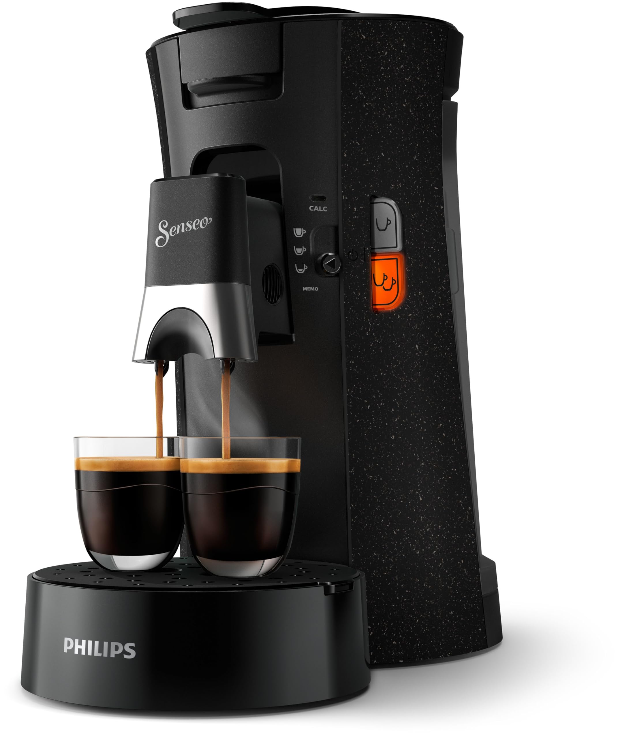 SENSEO Select Eco Machine à Café à Dosettes, Intensity Plus, Crema Plus, Fonction Mémo, Noir – CSA240/21