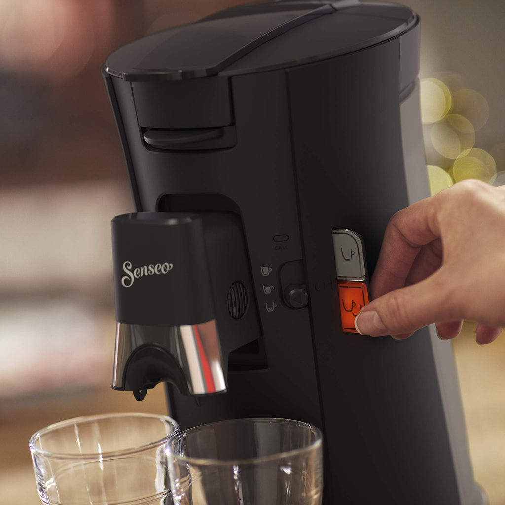SENSEO Select Machine à Café à Dosettes, Choix de la Force Plus, Fonction Mémo, Crema Plus, Noir – CSA240/60
