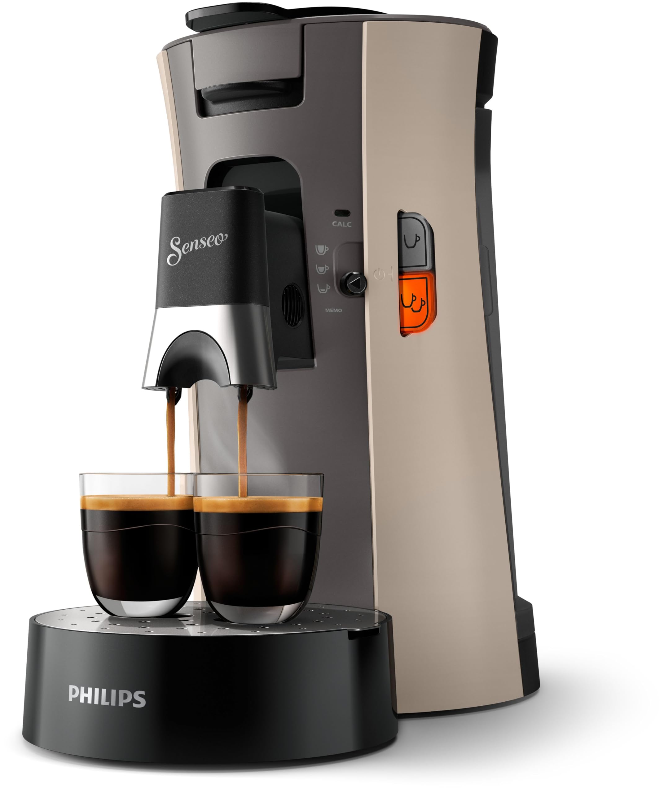 SENSEO Select Eco Machine à Café à Dosettes, Intensity Plus, Crema Plus, Fonction Mémo, Noir – CSA240/31