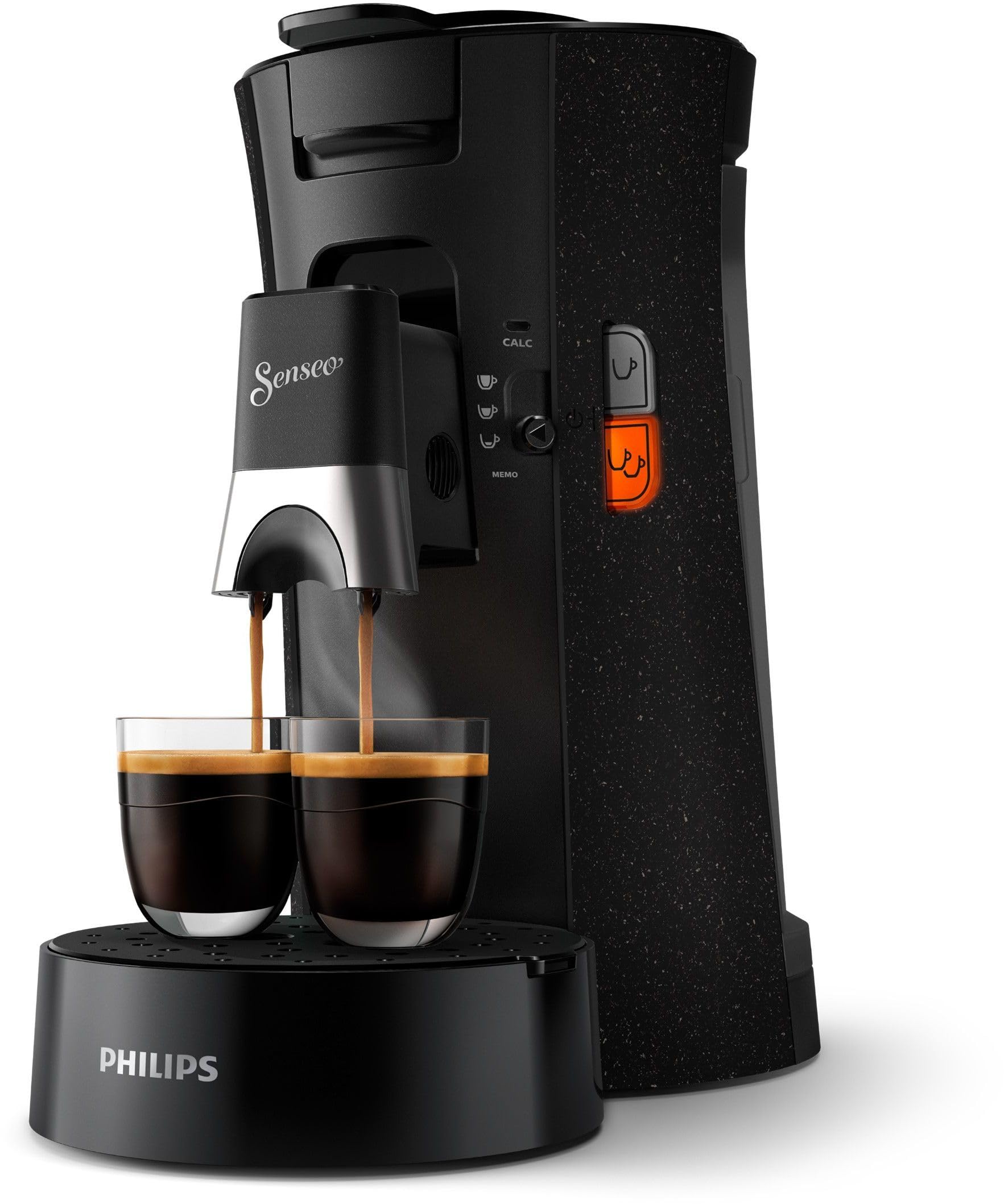 SENSEO Select Eco Machine à Café à Dosettes, Intensity Plus, Crema Plus, Fonction Mémo, Noir – CSA240/21