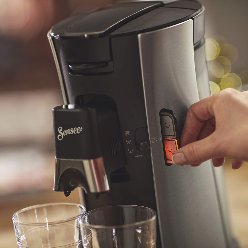 SENSEO Select Machine à Café à Dosettes, Intensity Plus, Crema Plus, Fonction Mémo, Sauge – CSA250/11